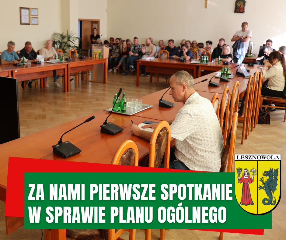 zdjęcie przedstawia spotkanie w sprawie planu ogólnego w urzędzie gminy lesznowola